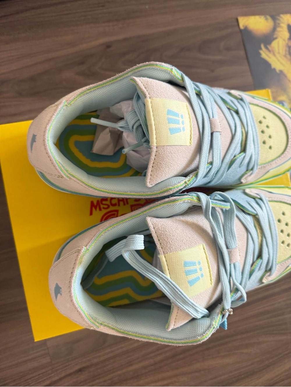 MSCHF Gobstomper “Sour Edition” Gray Blue Green Yellow Size 11 NEW - Picture 4 of 7